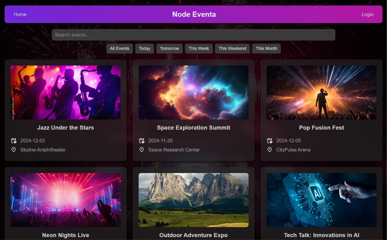 Node Eventa screenshot